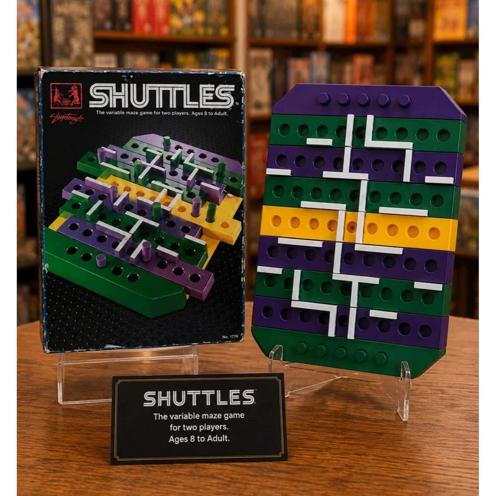 SHUTTLES Variable Maze Strategy Board Game No. 1776 Complete with Box 1996 VTG